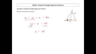 Using the Triangle Angle Sum Theorem