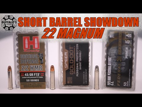 22 MAGNUM SELF DEFENSE AMMUNITION GEL BLOCK TEST - SHORT BARREL