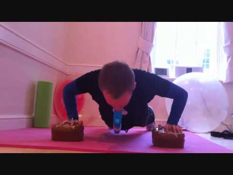 Two press-up exercises using POWERbreathe