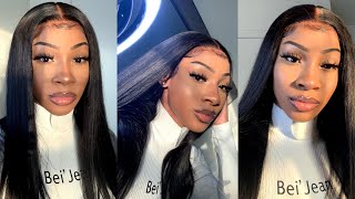 How to slay Bombtress brazilian straight lace frontal wig| signature go to look!