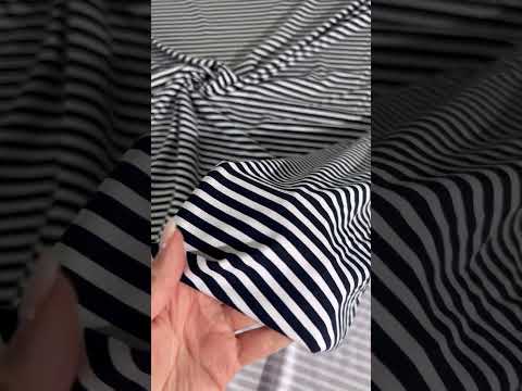 Viscose jersey Dark blue striped pristatymas per 1-4 d.d.