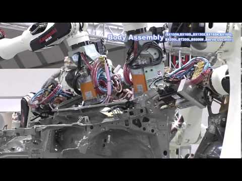 Auto Body Assembly & Spot Welding - Kawasaki B series robots