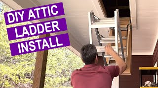 Attic Ladder DIY Solo Install - 5 Easy Steps How To Install