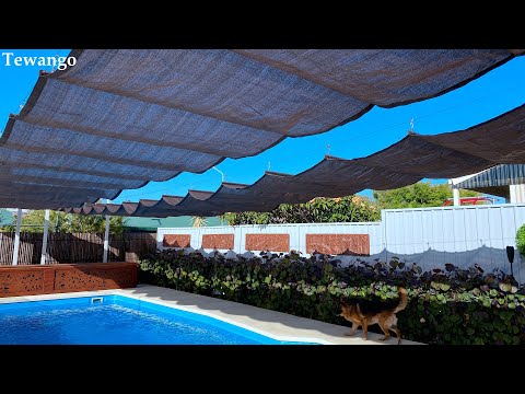 , title : 'Customize Retractable Wave Sun Shade Net, Sliding Canopy For Pergola'