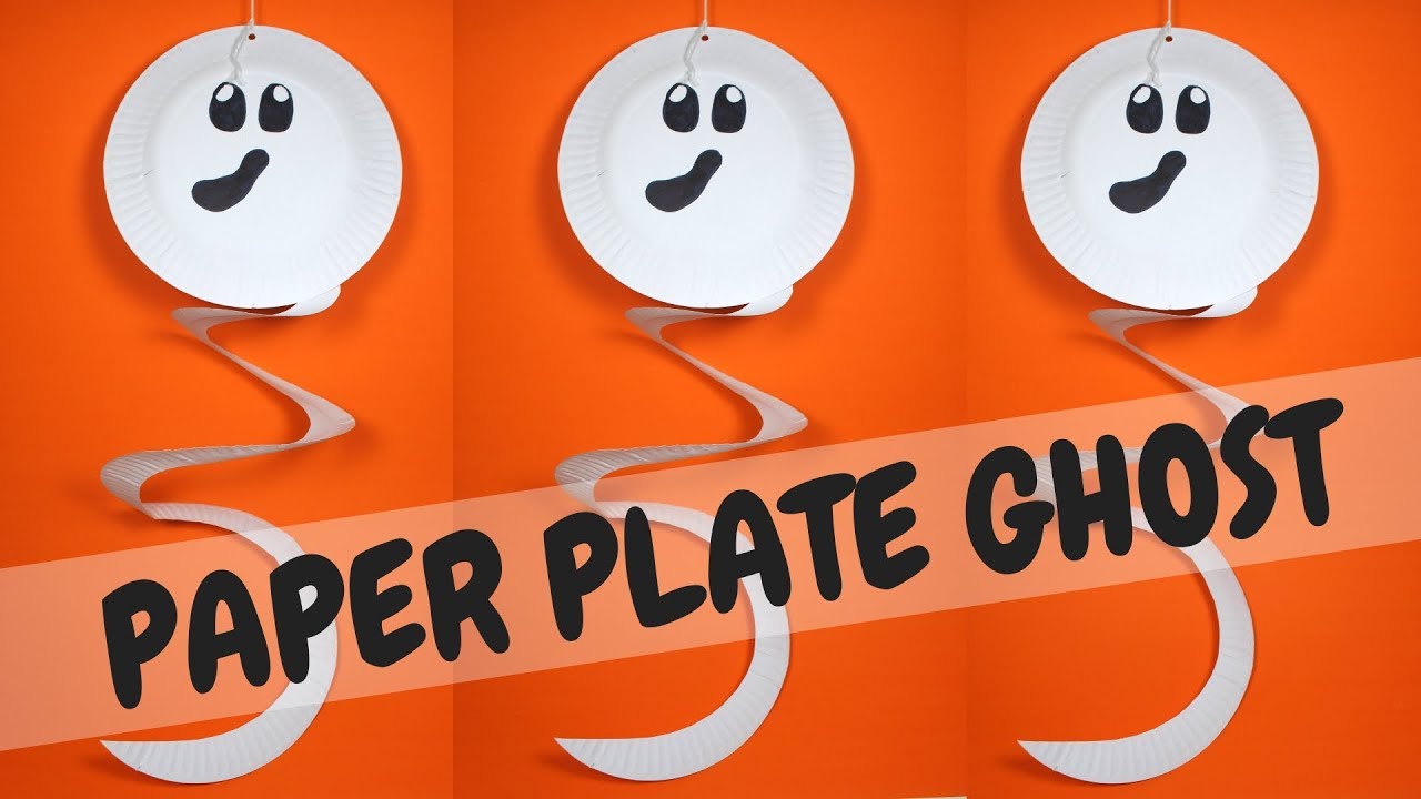 How to Make an Easy Paper Plate Ghost | Halloween Crafts for Preschoolers
