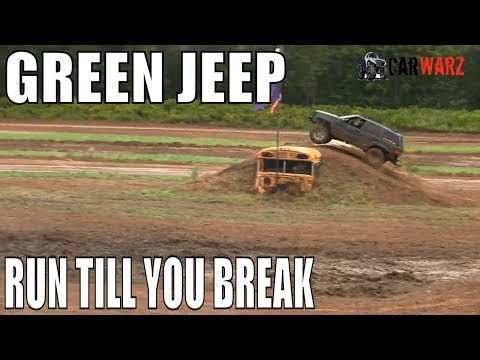 Green Jeep All Out Mud Truck Obstacle Course At Cornfield 500 2019
