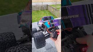 traxxas stampede 2wd durability test 😆 🤣 😂 😹 out the window #rccars #subscribe
