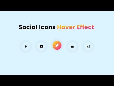 How To Make Hover Effect For Icons On The Website Using HTML And CSS