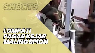 Viral Video Aksi Pengejaran Maling Spion Mobil, Lompati Pagar sambil Teriaki Pelaku