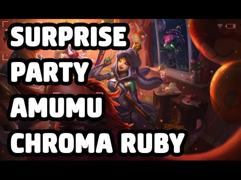 SURPRISE PARTY AMUMU CHROMA RUBY SKIN SPOTLIGHT - LEAGUE OF LEGENDS