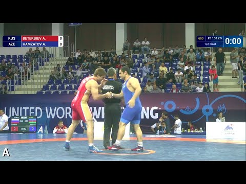 1/2 FS - 100 kg: A. BETERBIEV (RUS) df. A. HAMZATOV (AZE) by TF, 10-0