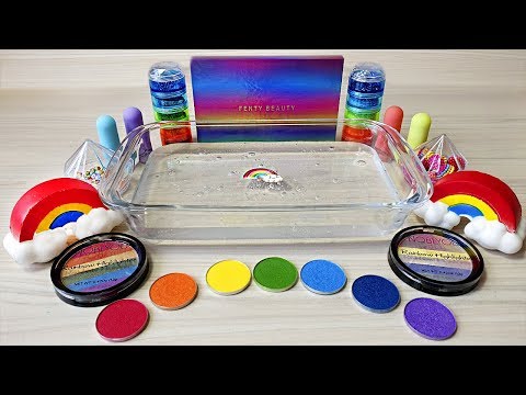 "Rainbow" Series #20 Season "Theme" / Mixing eyeshadow and glitter into Clear Slime