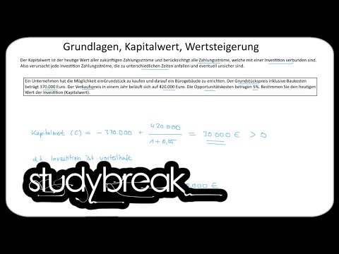Grundlagen, Kapitalwert, Wertsteigerung | Investition und Finanzierung