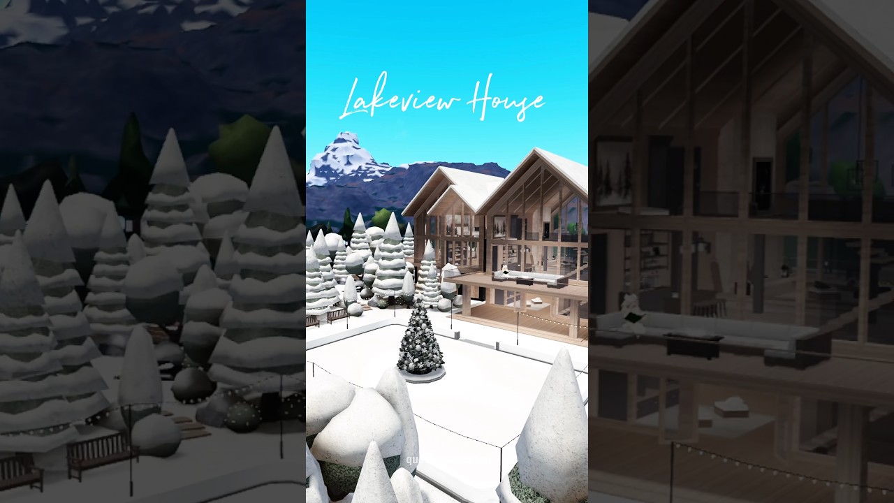 mountain view at lakeview heights house build - bloxburg new map update 🤍 #bloxburg #bloxburgupdate