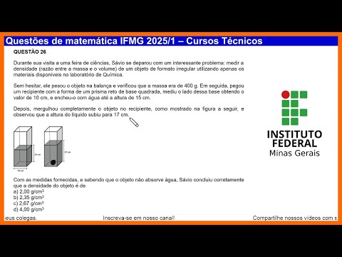 11 - Question 26 of IFMG 2025/1 - Technical Courses