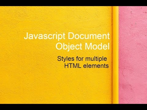 Javascript Dom Css Styles For Multiple Html Elements