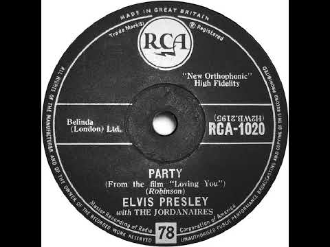 UK New Entry 1957 (137) Elvis Presley with The Jordanaires - Party