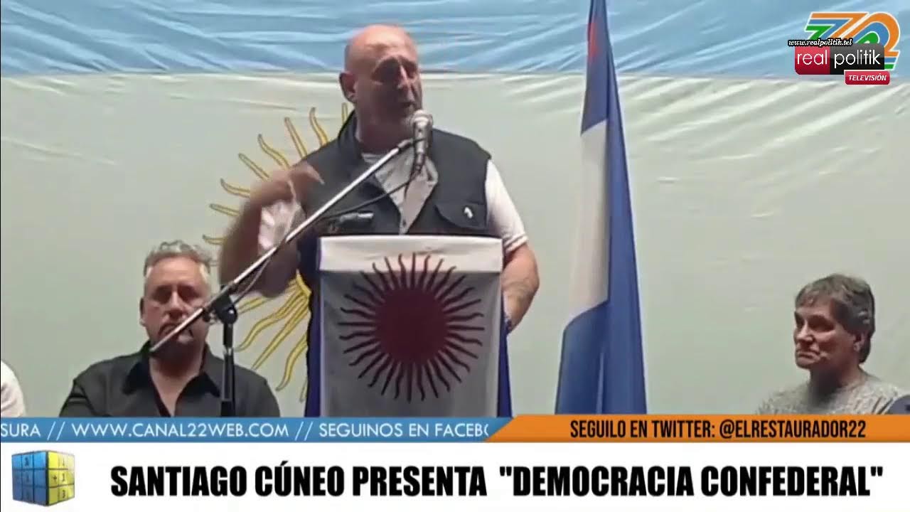 Santiago Cúneo presentó su nuevo libro "Democracia confederal"