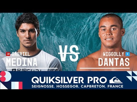 Gabriel Medina vs. Wiggolly Dantas - Round Three, Heat 7 - Quiksilver Pro France 2018