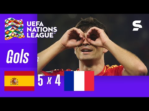 Gols e lances de Espanha x França