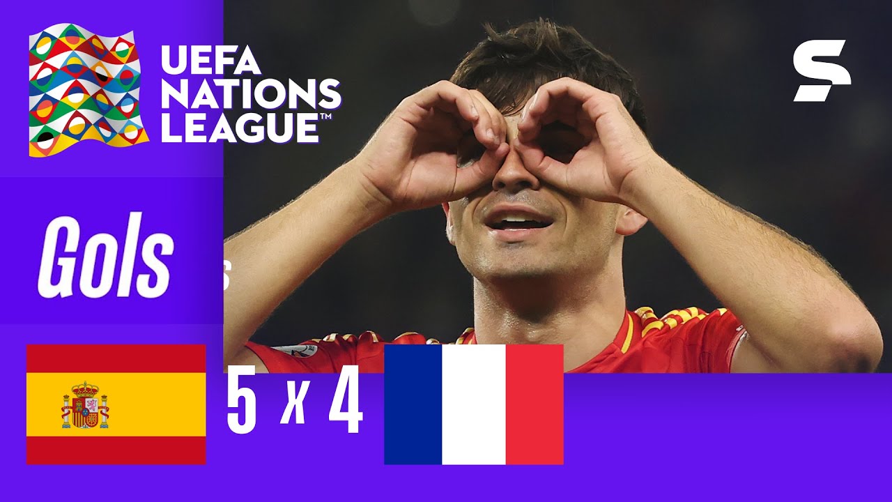 ESPANHA 5 X 4 FRANÇA | GOLS | LIGA DAS NAÇÕES UEFA 2024/25 | sportv
