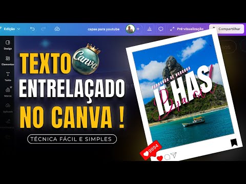 Como Fazer Texto Entrelaçado no Canva (Efeito Passando Atrás da Imagem – Passo a Passo)