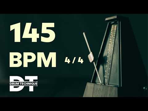 145 BPM ONLINE METRONOME 4/4 cowbell sound  #study