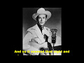 I Dreamed about mama last night Hank Williams with Lyrics.