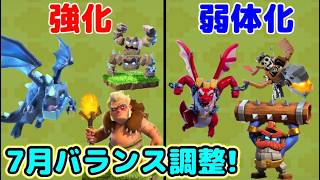 【クラクラ】緊急バランス調整！ドラゴンデューク2度目の弱体化！ライドラ＆メテオゴーレム強化で環境激変間違いなし！？