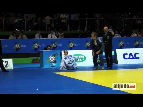 World Cup Rome 2012 : Brunet (FRA) - Melancon (CAN) - ippon - yoko-guruma -57 kg