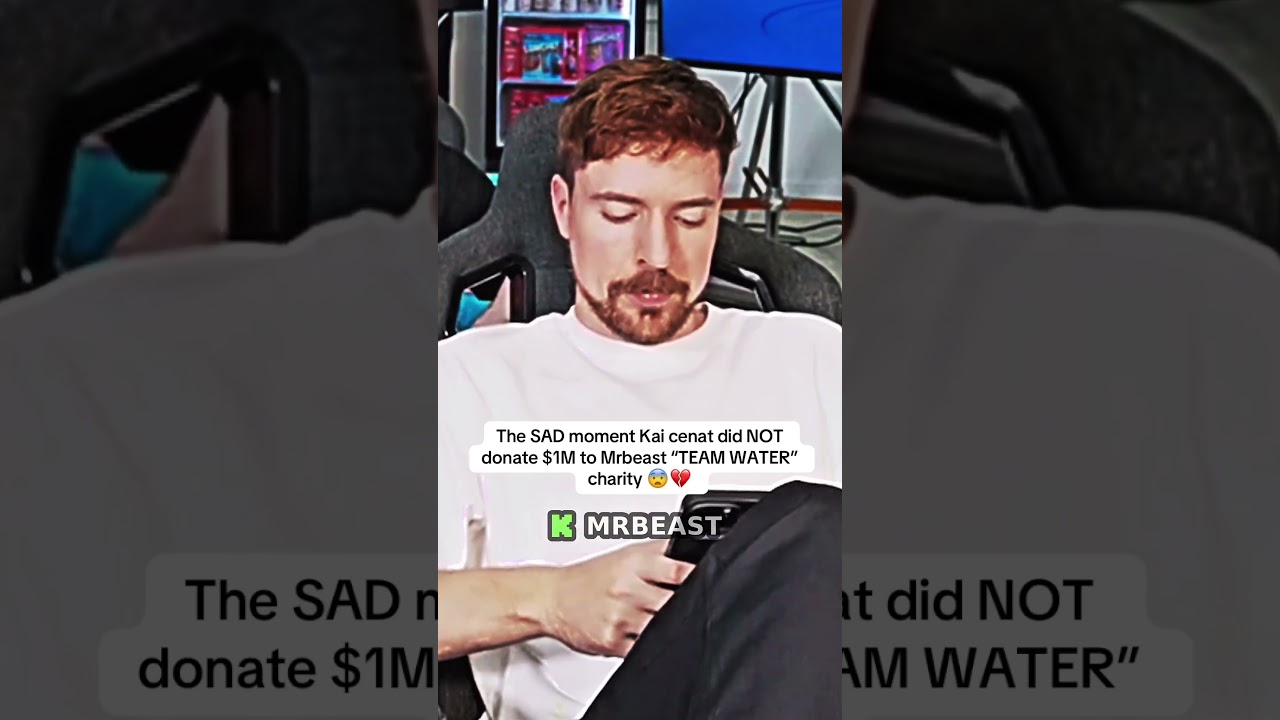 The SAD moment Kai cenat did NOT donate $1M to Mrbeast “TEAM WATER” charity 😨💔 #mrbeast