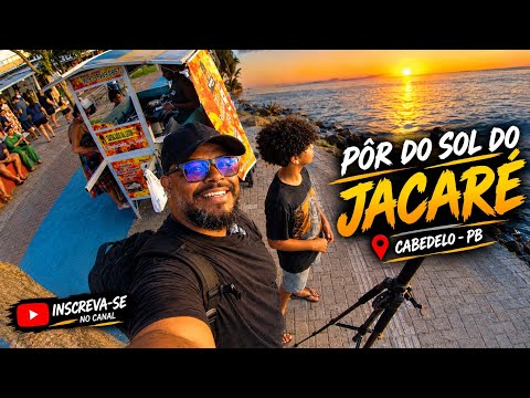 Pôr do sol de jacaré em cabedelo PB 