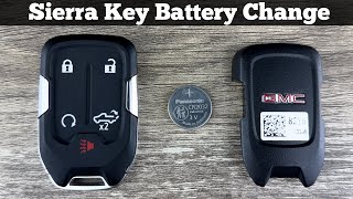 How To Replace 2019 - 2022 GMC Sierra Remote Key Fob Battery - Change Replacement Key Batteries