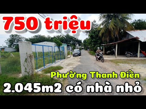 Bán nhà đất 2.045m2 mặt đường nhựa giá 750 triệu gần Chợ Thanh Điền Tây Ninh cách TPHCM 80km