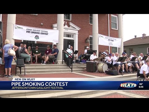 Putting out the competition at the Gaslight Festivals pipe smoking competition