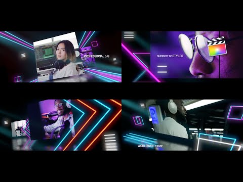 Neon Displays Modular Template for Apple Motion & Final Cut Pro X - MotionVFX