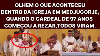 Olhem o Que Aconteceu Dentro Da Igreja Em Medjguorje Quando o Cardeal De 97 Anos Começou a Rezar.