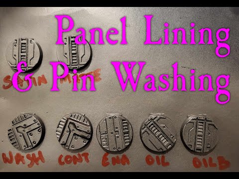 Panel Lining & Pin Washing with Acrylic, Enamel and Oils!