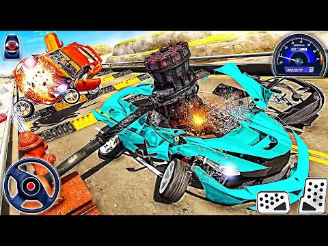 Car Crash Beam Racing Simulator |Car Crash Race Compilation Simulator 3D |Android Gameplay
