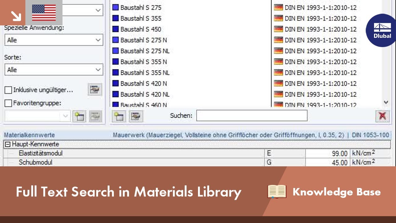 KB 001108 | Full Text Search in Material Library