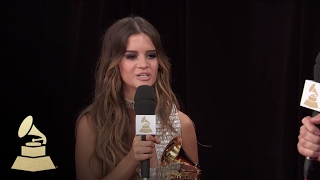 Maren Morris With Ted Stryker | Backstage | 59th GRAMMYs