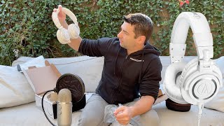 Video thumbnail for Audio Technica ATH M50X White Unboxing by ZigZag Production Studio