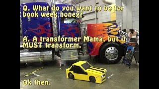 Kids Transforming Transformer Bumblebee Costume for Book Week and Halloween