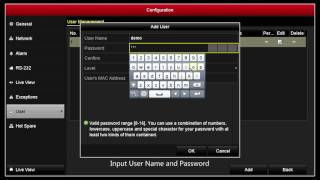 Hikvision - How to create a new user account on a DVR