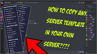 How To Copy Any Server Template To Your Own Server!!!!!