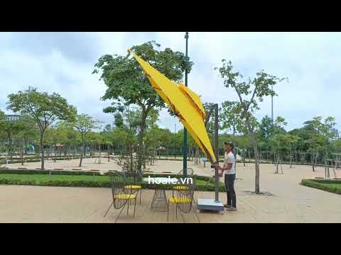 Hướng dẫn sử dụng dù lệch tâm nghiêng xoay 360 độ