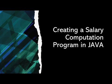 Computer Programming 1 Creating A Salary Computation Program In Java