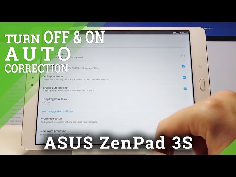 How to Enter Auto Correction Options in ASUS Zenpad 3s – Show Correction Settings