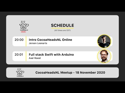 CocoaHeadsNL Online Meetup, 18 November 2020 thumbnail
