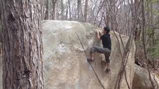 Video thumbnail: 一筆 (One Stroke), 初段 (7a+). 小川山 (Ogawayama)